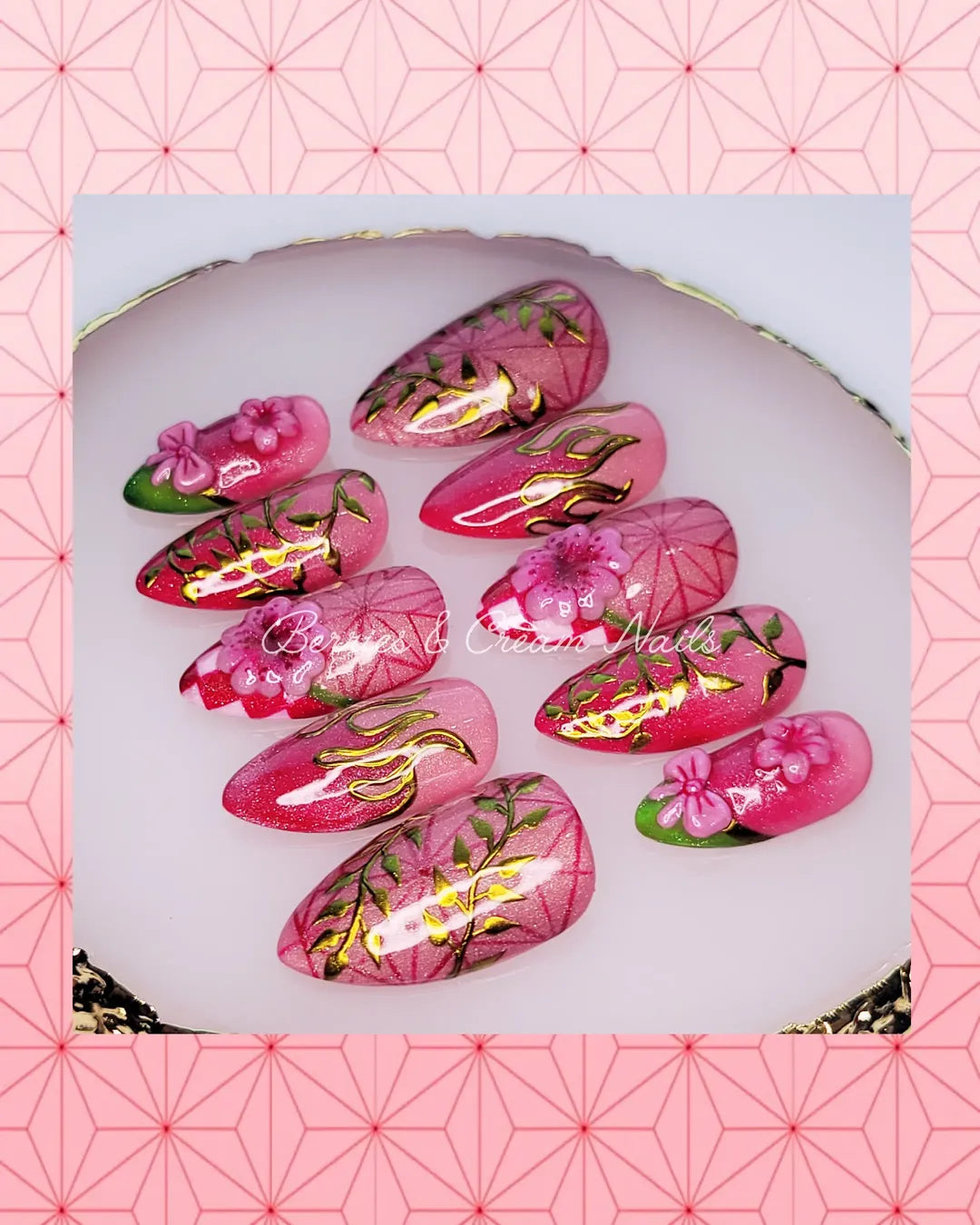 Nezuko Nails