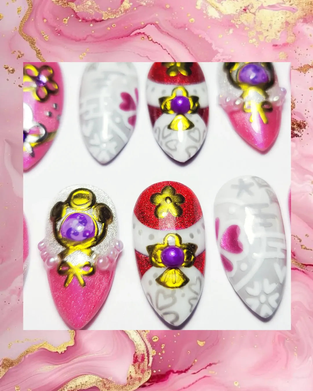 Genshin Impact - Yae Miko Nails