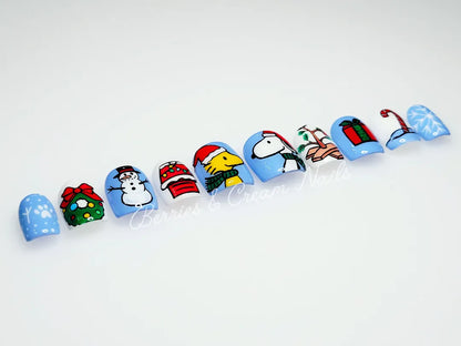 Christmas Snoopy Nails
