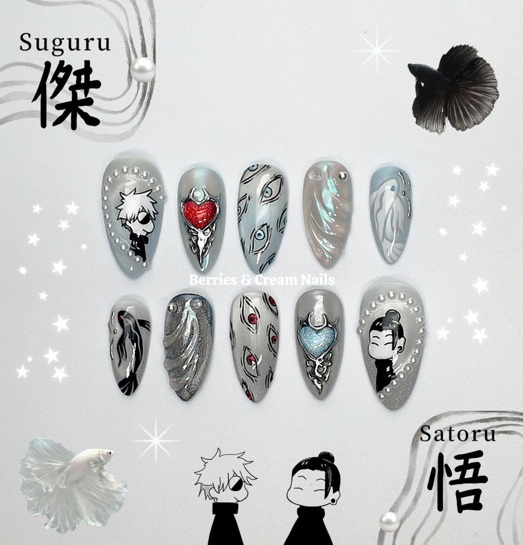Gojo & Geto Nails