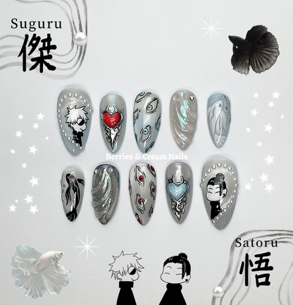 Gojo & Geto Nails