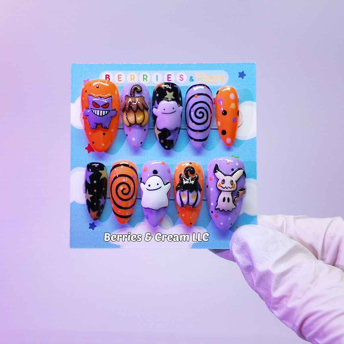 Halloween Pokémon Nails
