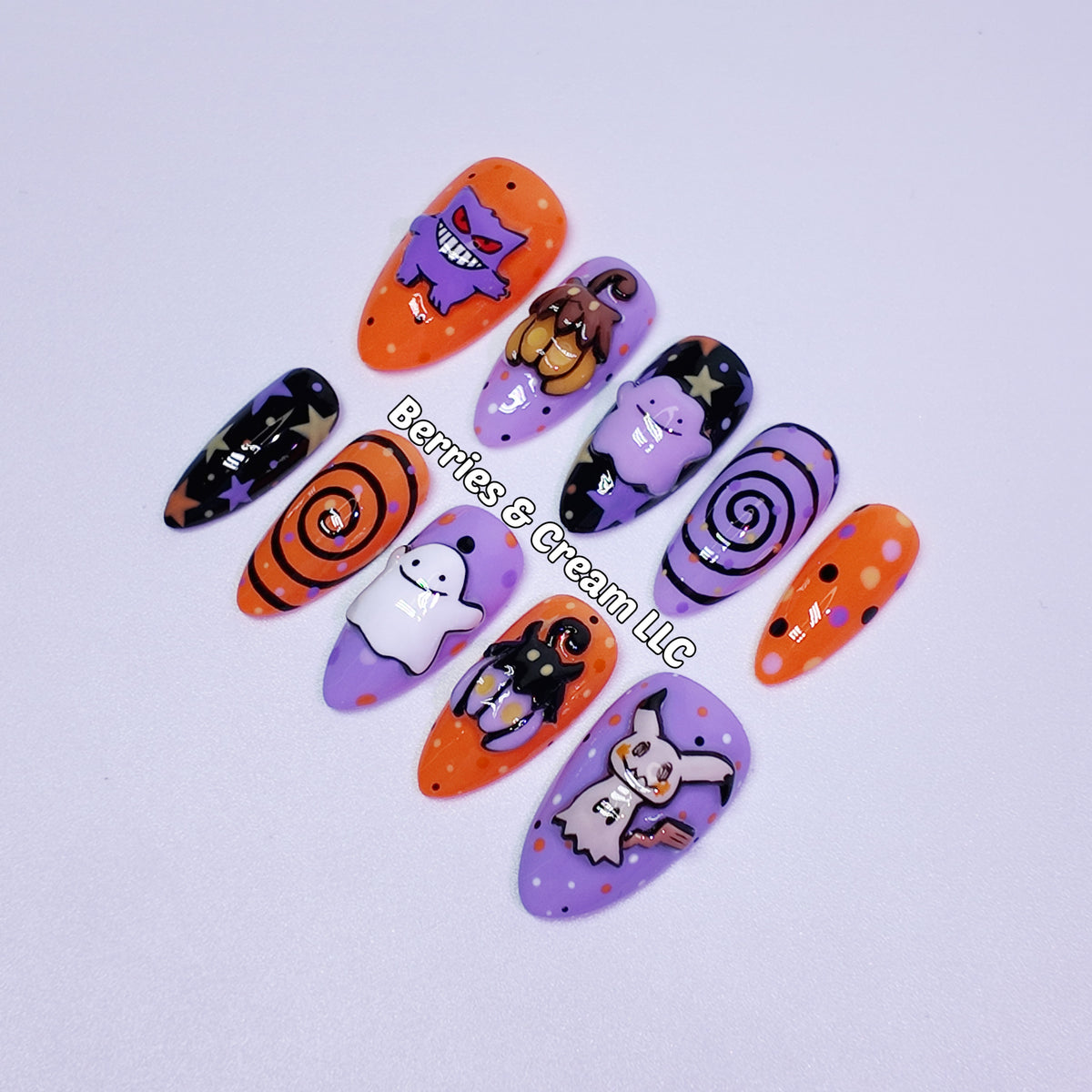 Halloween Pokémon Nails