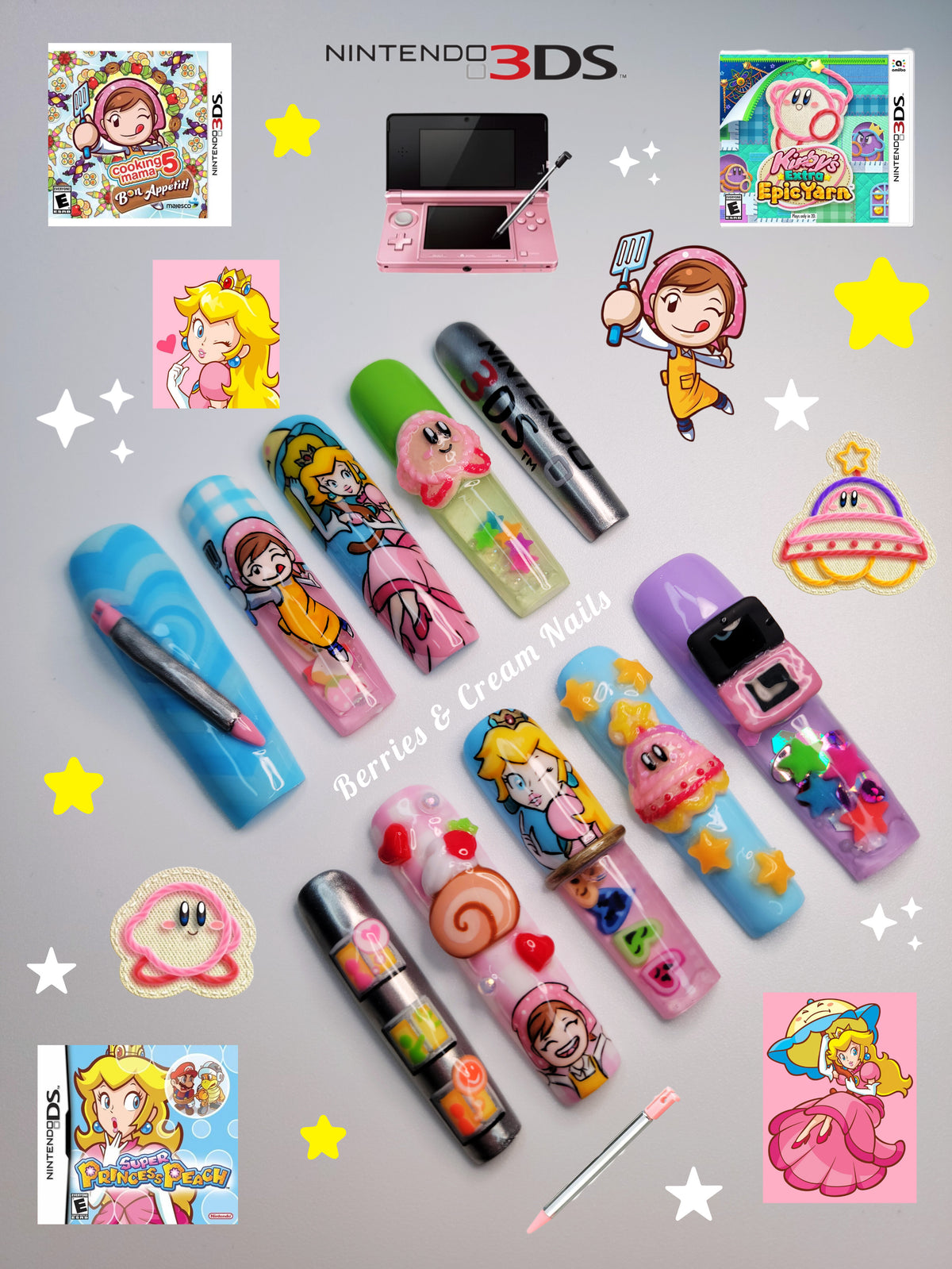 Nintendo 3DS Liquid-Filled Nails