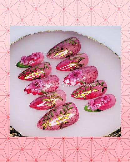 Nezuko Nails