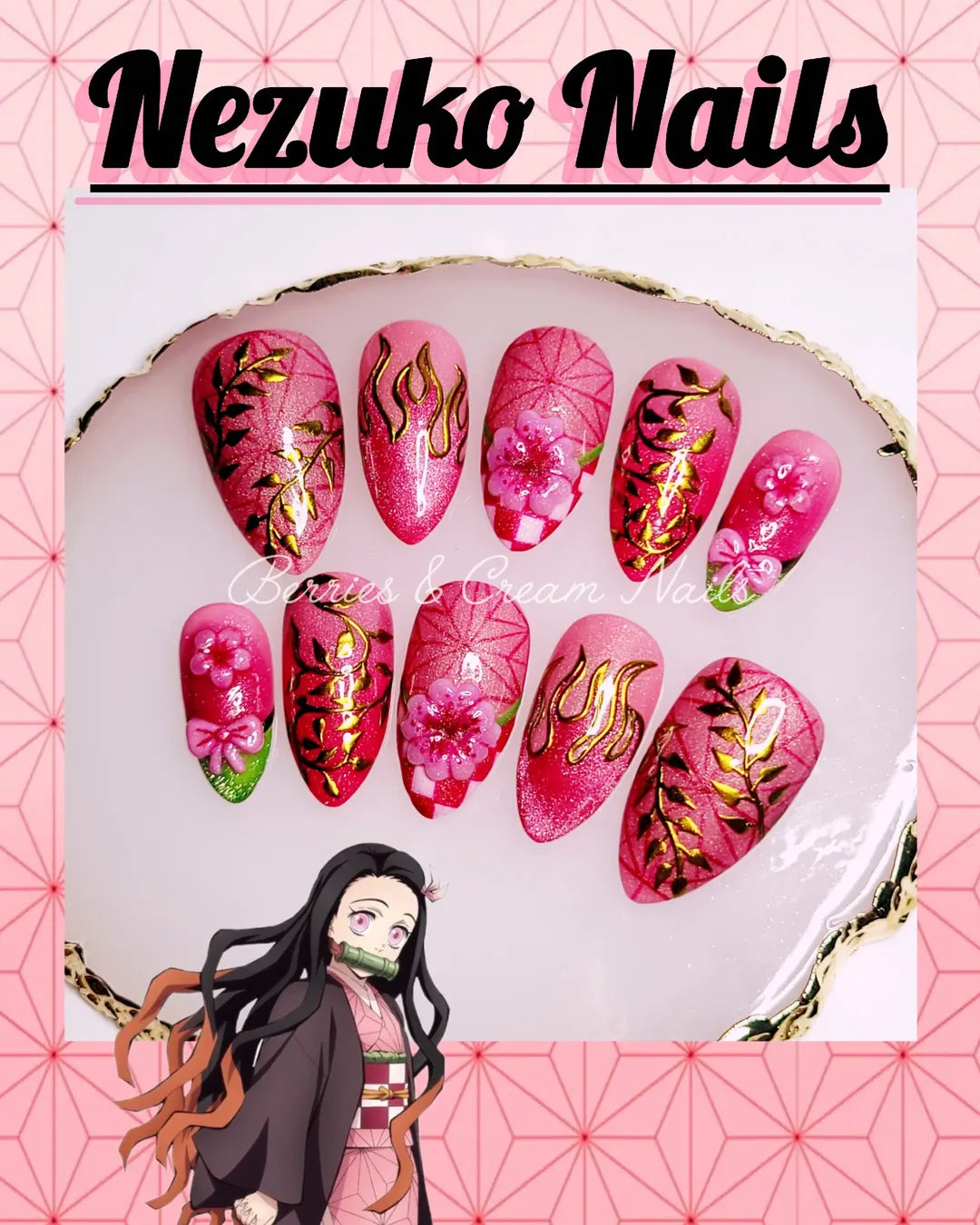 Nezuko Nails