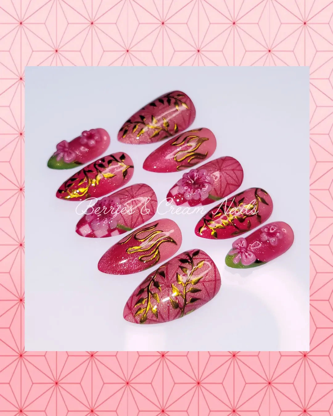 Nezuko Nails