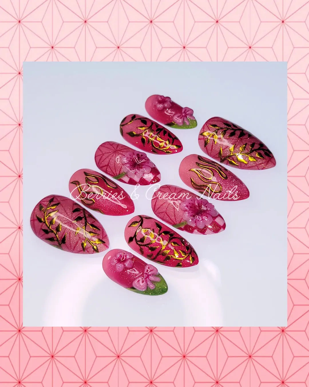 Nezuko Nails