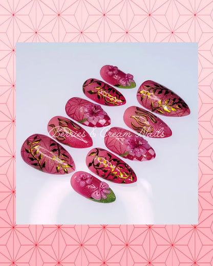 Nezuko Nails