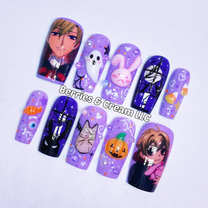 Ouran High School Host Club Halloween Nails