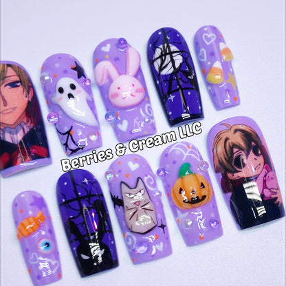 Ouran High School Host Club Halloween Nails