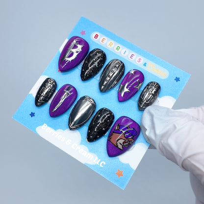 Purple Bilmuri Nails