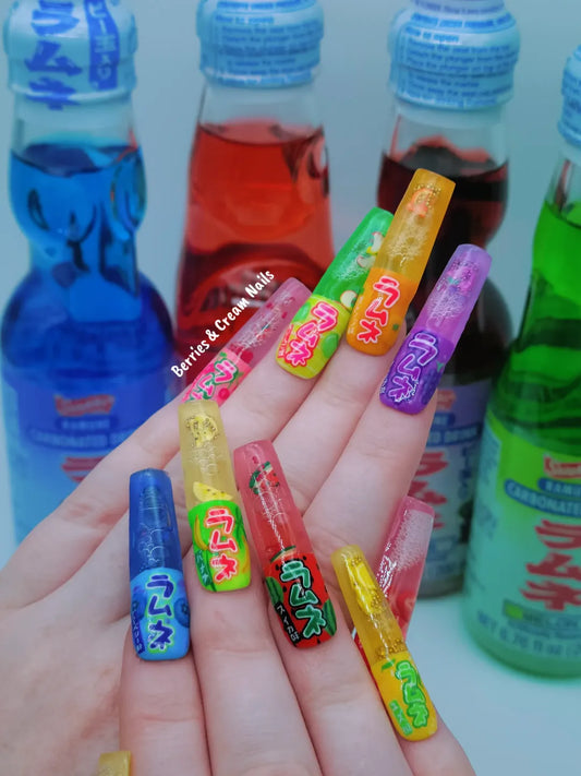 Ramune Soda Liquid Nails