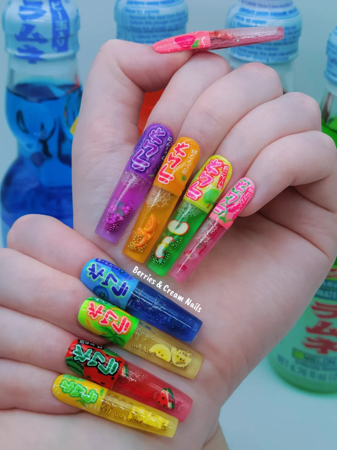 Ramune Soda Liquid Nails