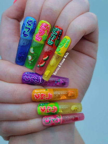 Ramune Soda Liquid Nails