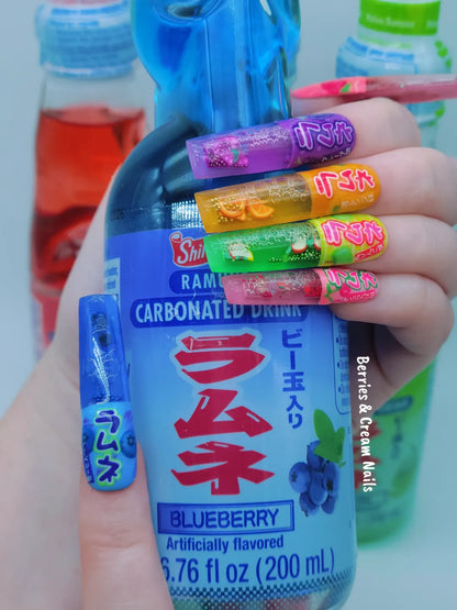 Ramune Soda Liquid Nails