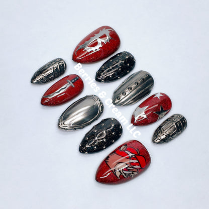 Red Bilmuri Nails