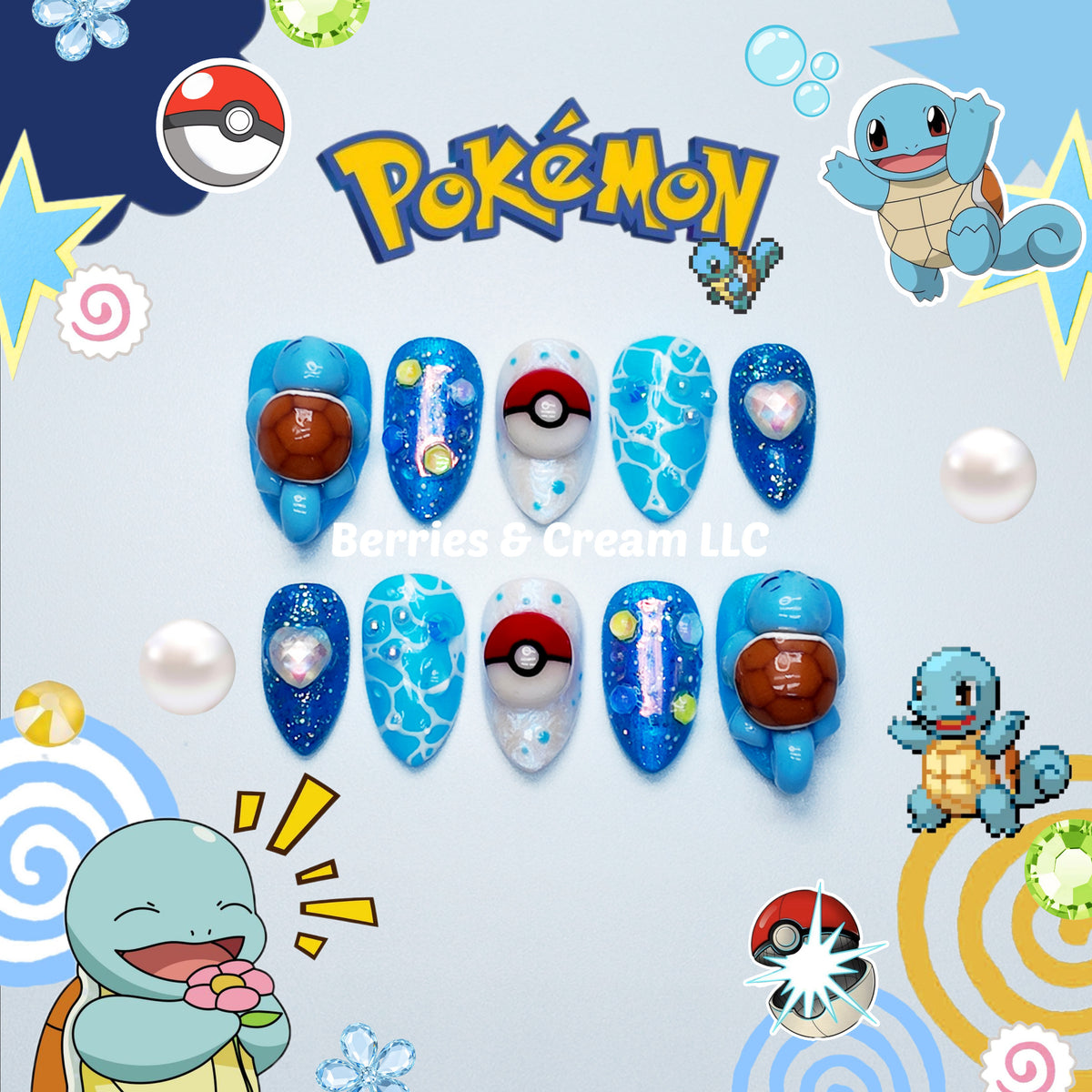 Pokémon - Squirtle Nails