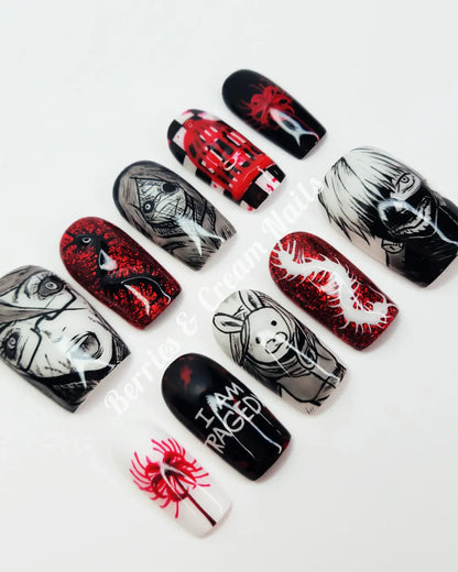 Tokyo Ghoul Nails
