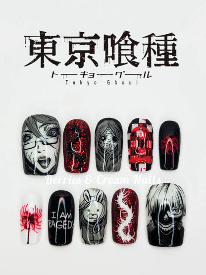 Tokyo Ghoul Nails
