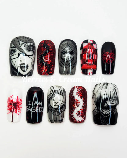 Tokyo Ghoul Nails