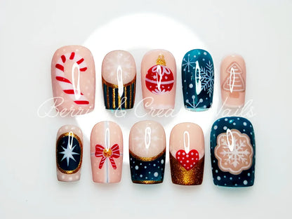 Vintage Christmas Nails