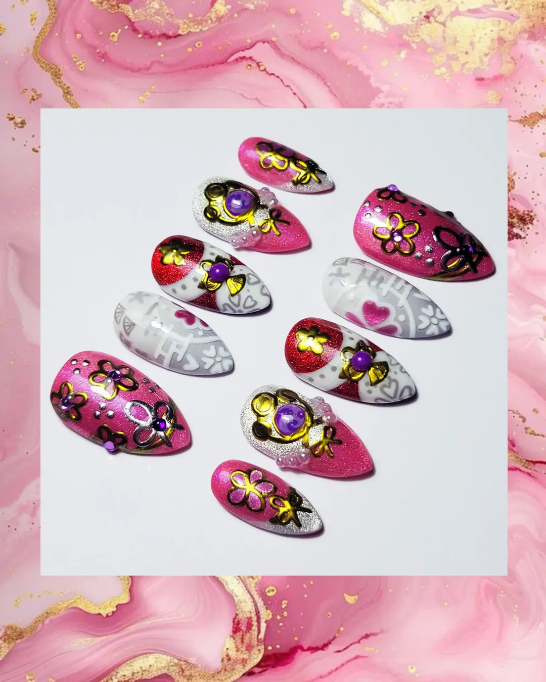 Genshin Impact - Yae Miko Nails